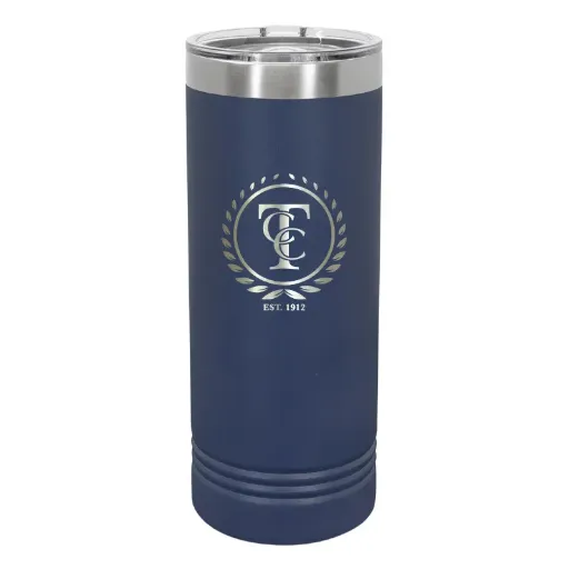 22 OZ. NAVY BLUE POLAR CAMEL STAINLESS SKINNY TUMBLER WITH SLIDER LID